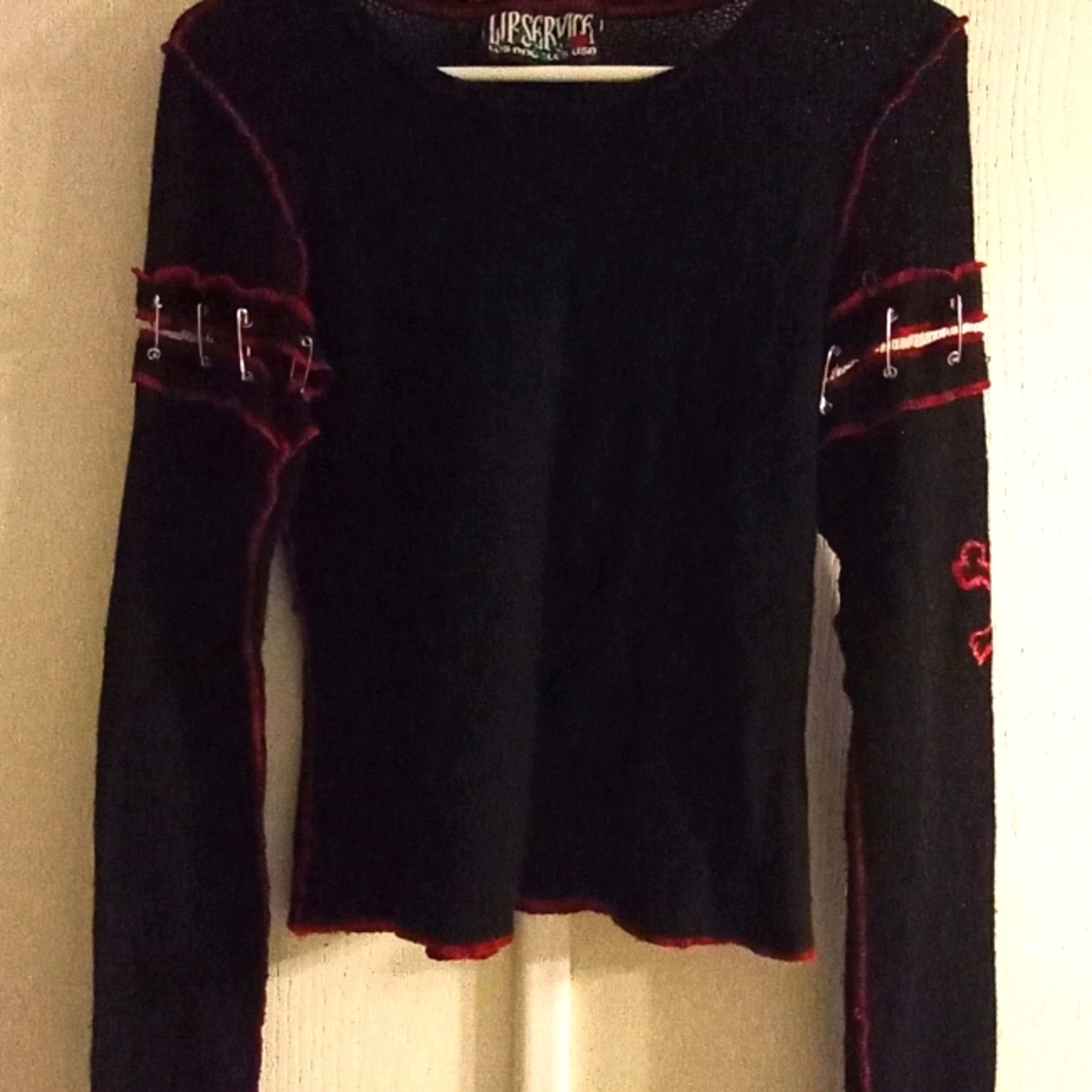 Vintage Lip Service goth/Alt long sleeve top